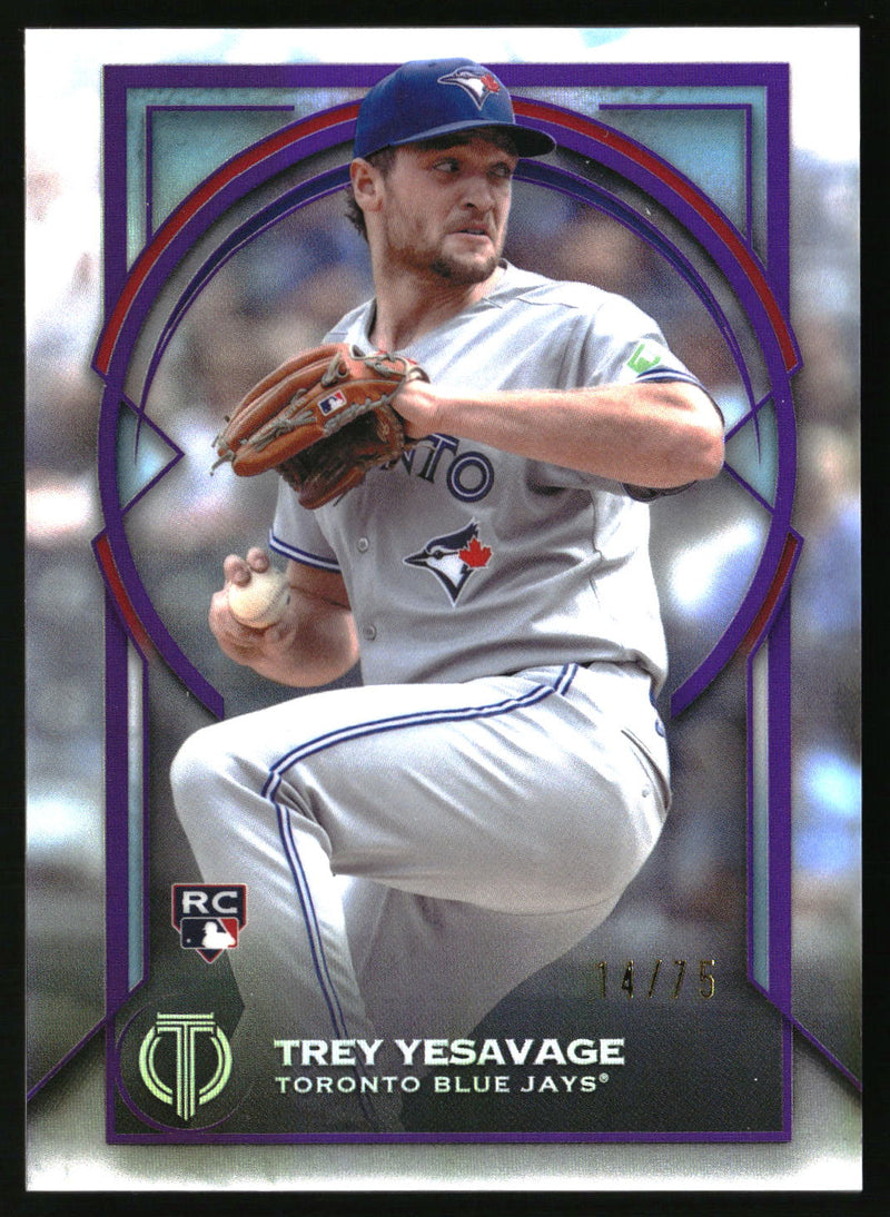 Trey Yesavage 2026 Topps Tribute #97 Purple SN, RC
