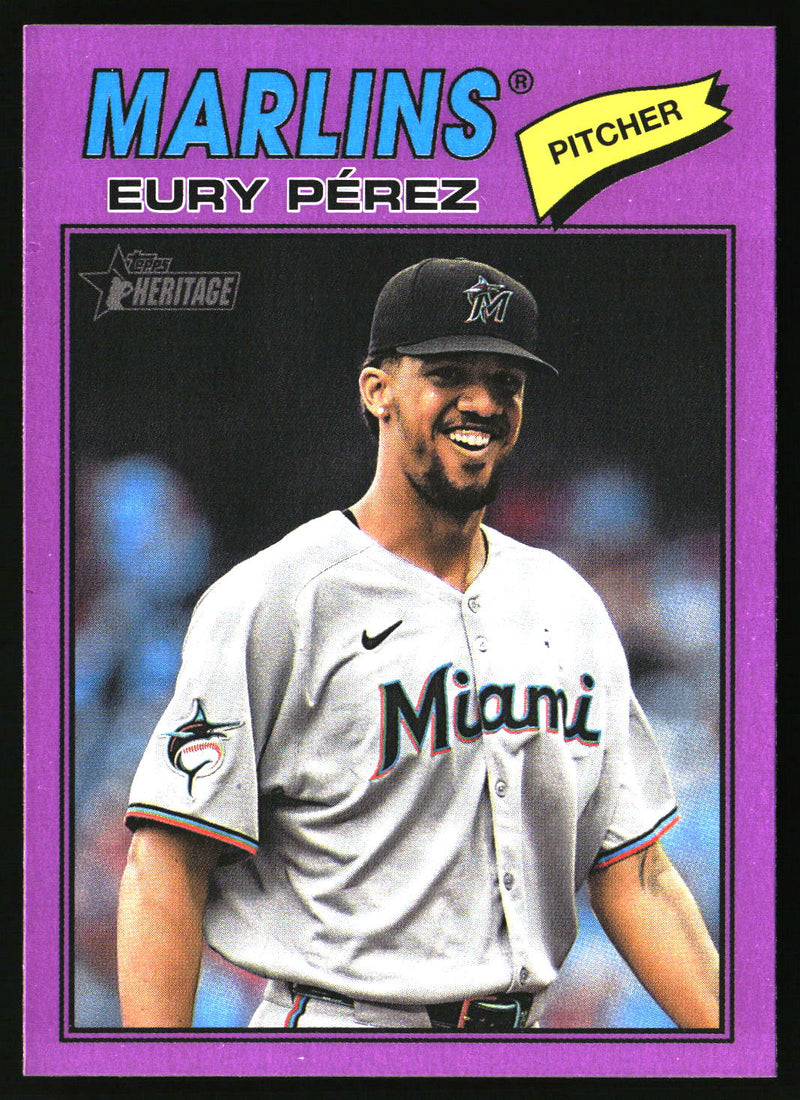 Eury Pérez 2026 Topps Heritage #18 Light Purple