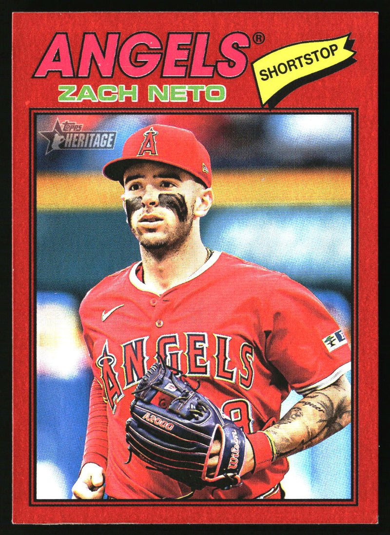 Zach Neto 2026 Topps Heritage #188 Red
