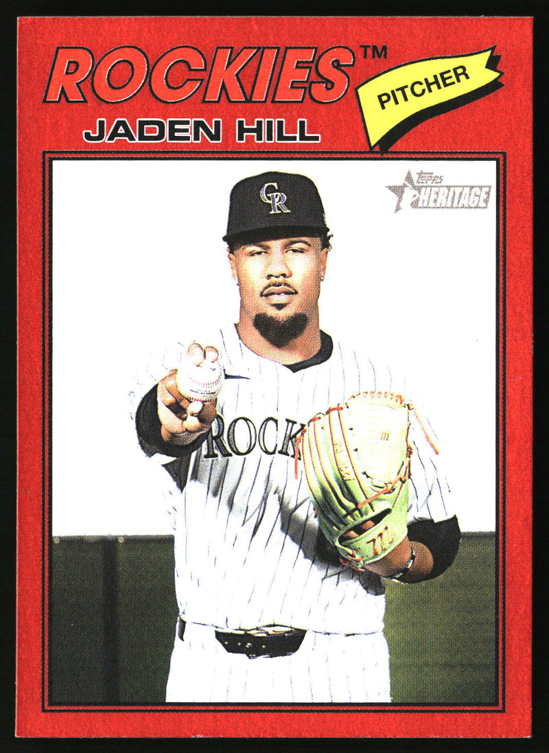 Jaden Hill 2026 Topps Heritage #26 Red