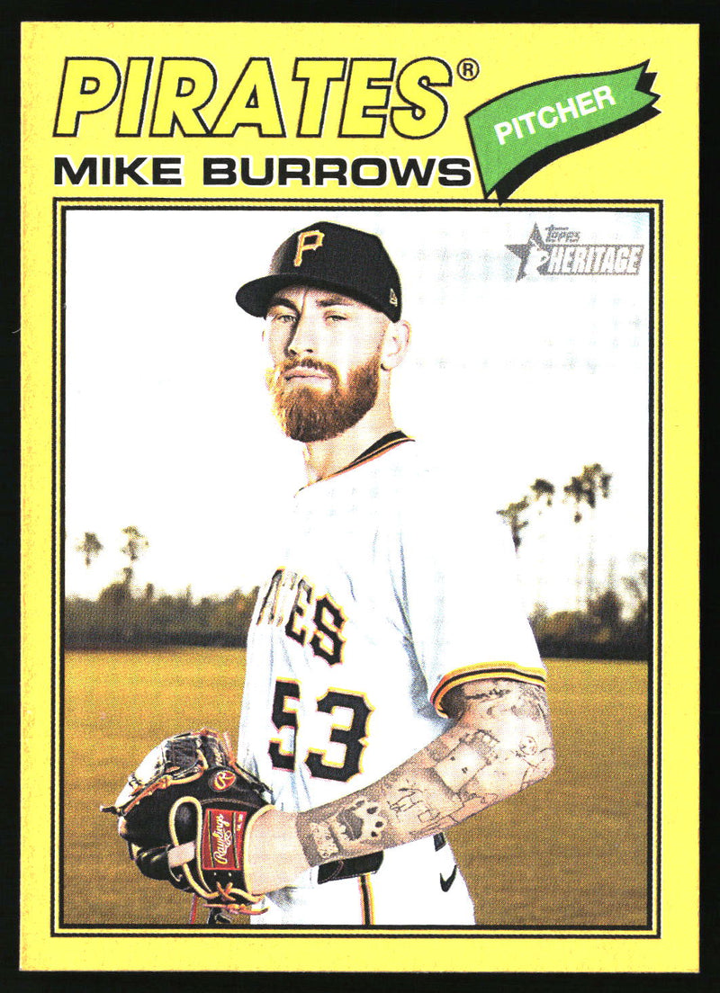 Mike Burrows 2026 Topps Heritage #96 Dark Yellow