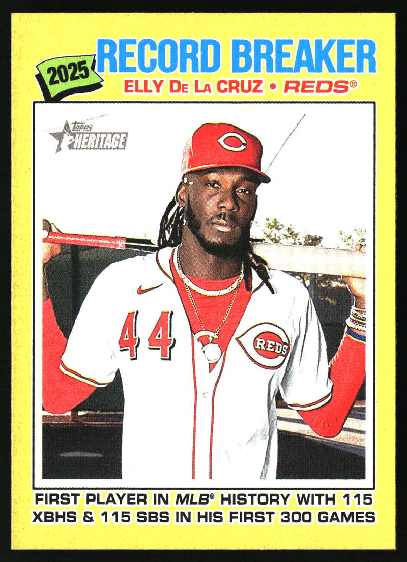 Elly De La Cruz 2026 Topps Heritage #233 Dark Yellow