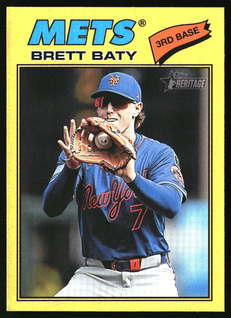 Brett Baty 2026 Topps Heritage #19 Dark Yellow