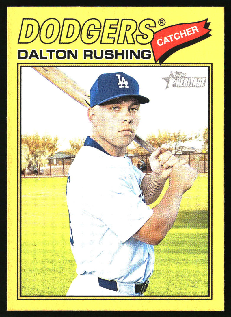 Dalton Rushing 2026 Topps Heritage #246 Dark Yellow