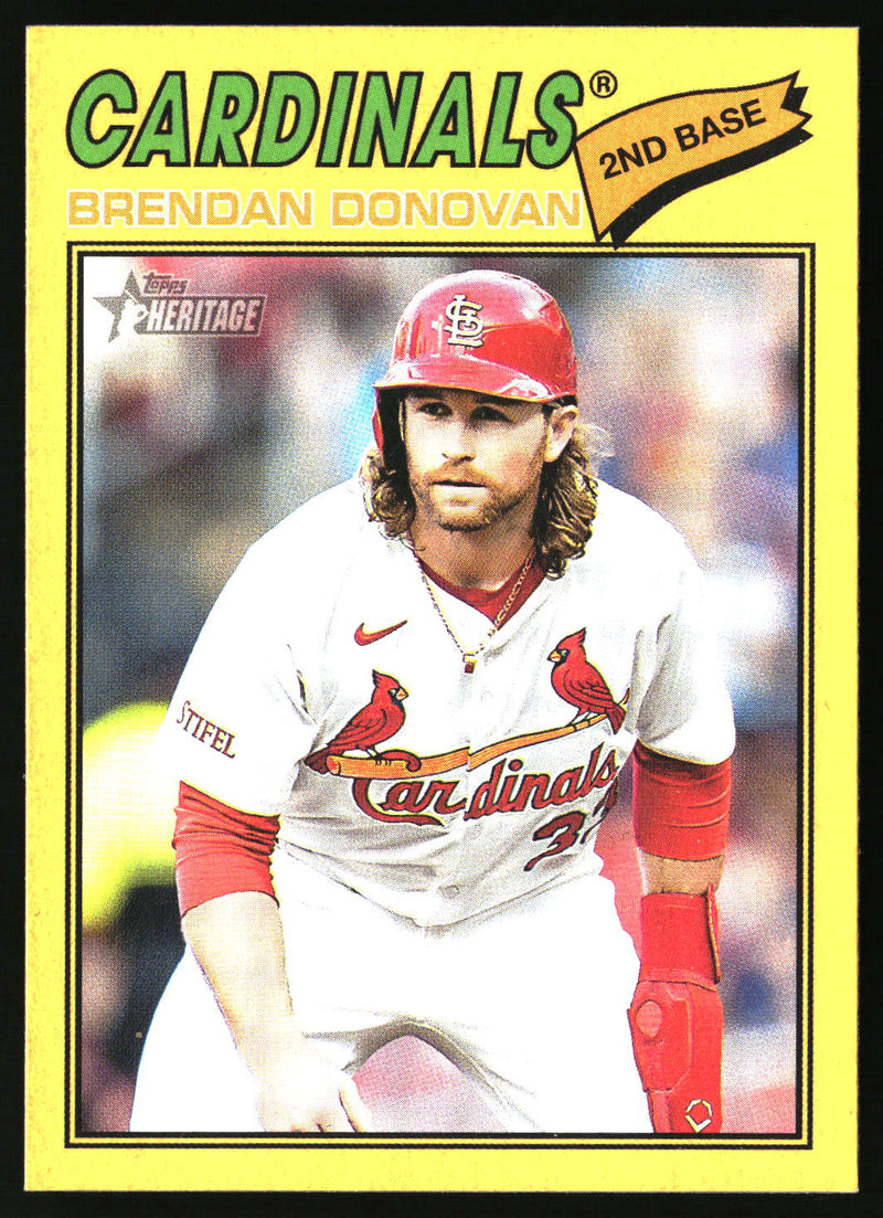 Brendan Donovan 2026 Topps Heritage #95 Dark Yellow