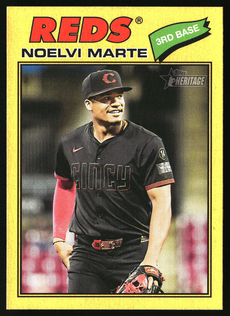 Noelvi Marte 2026 Topps Heritage #100 Dark Yellow