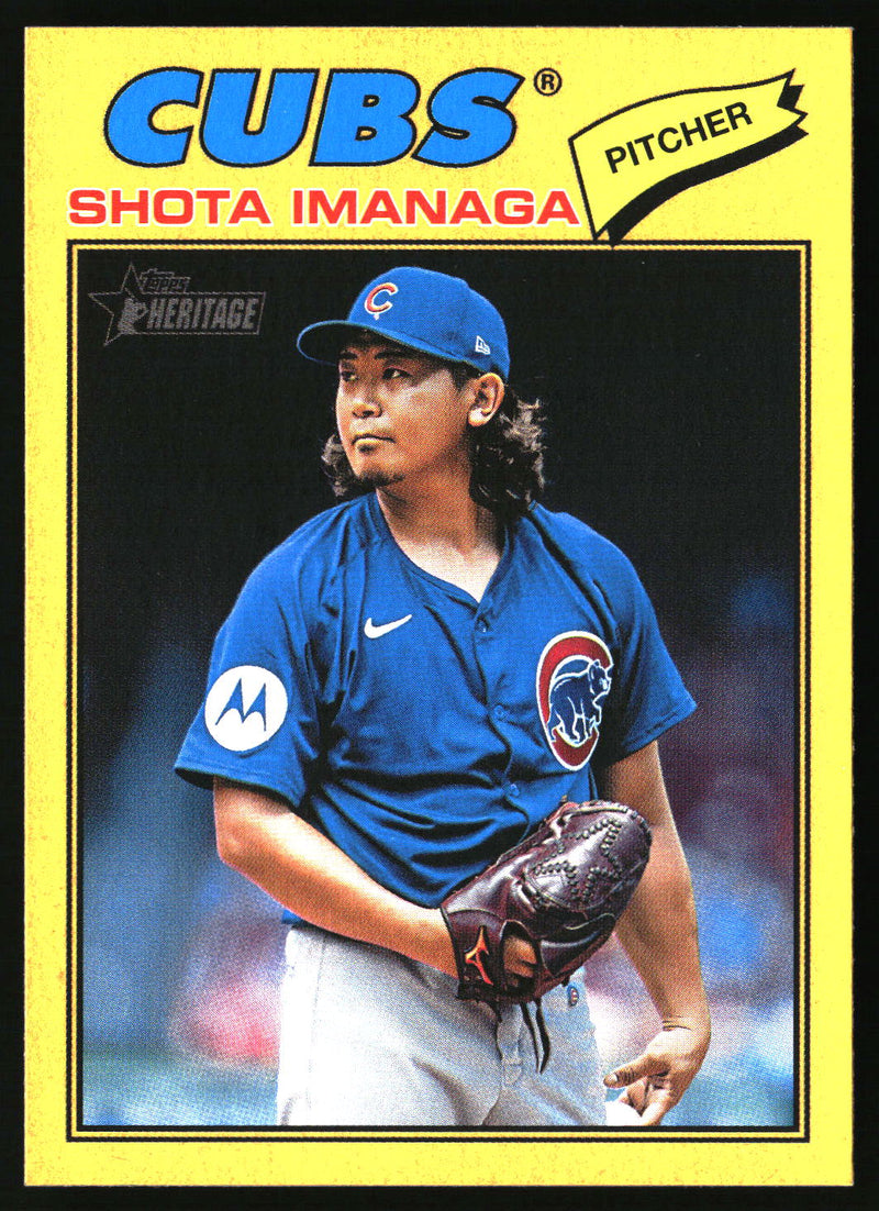 Shota Imanaga 2026 Topps Heritage #202 Dark Yellow