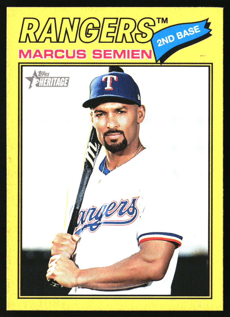 Marcus Semien 2026 Topps Heritage #366 Dark Yellow