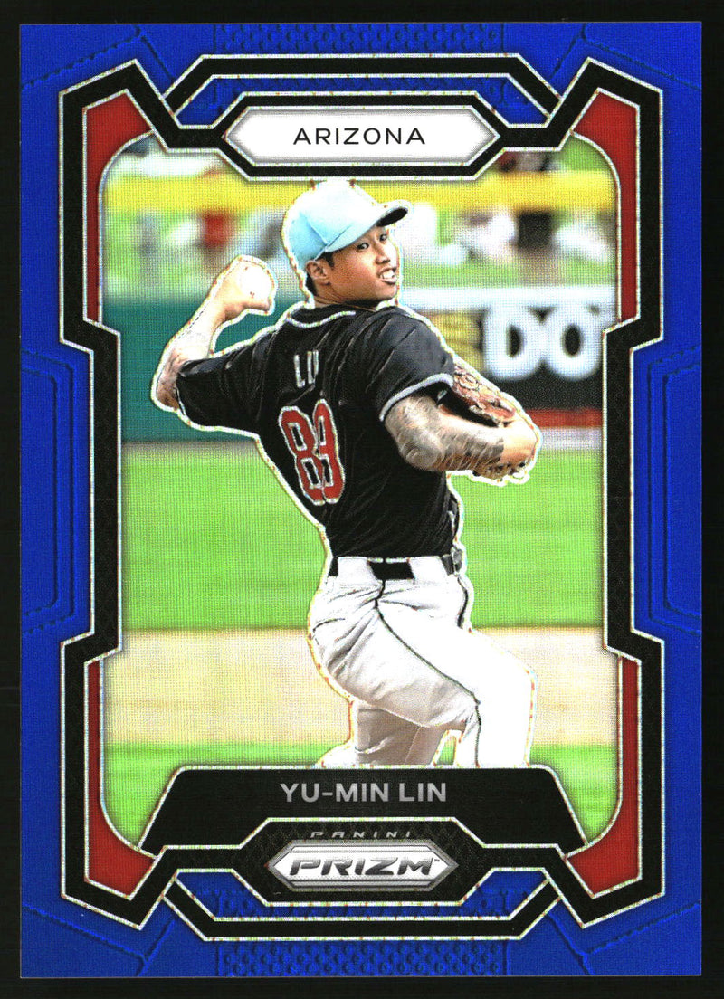 Yu-Min Lin 2024 Panini Prizm #228 Blue Prizms SN