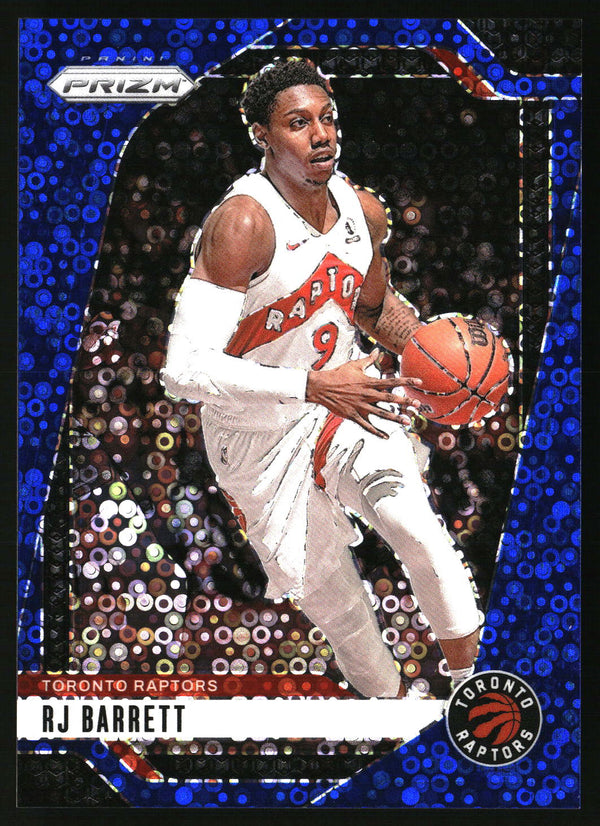 RJ Barrett 2024-25 Panini Prizm #101 Prizms Fast Break Blue SN