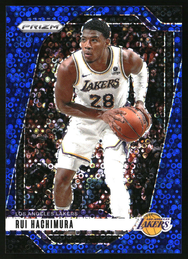 Rui Hachimura 2024-25 Panini Prizm #14 Prizms Fast Break Blue SN