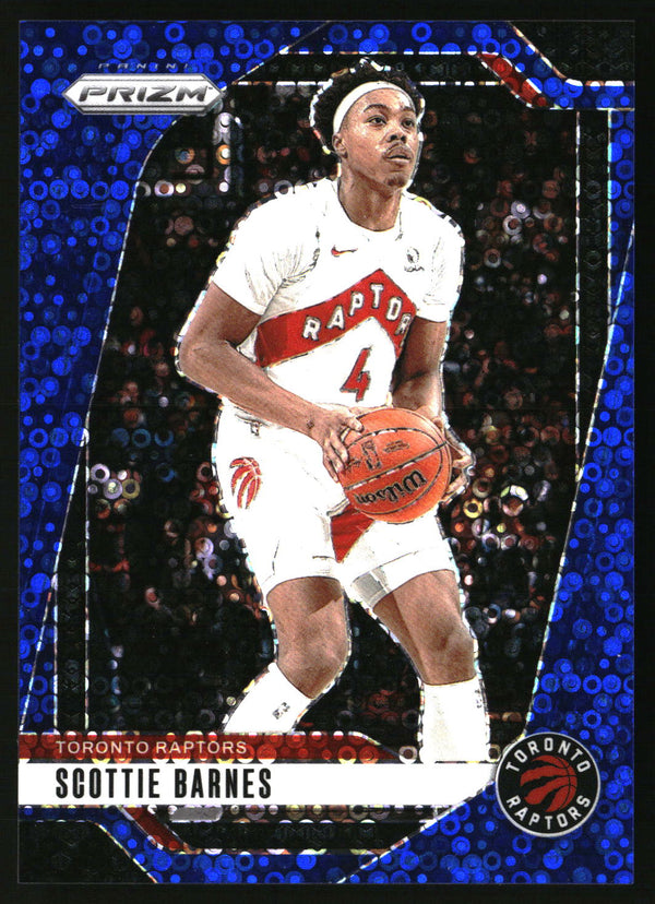 Scottie Barnes 2024-25 Panini Prizm #16 Prizms Fast Break Blue SN