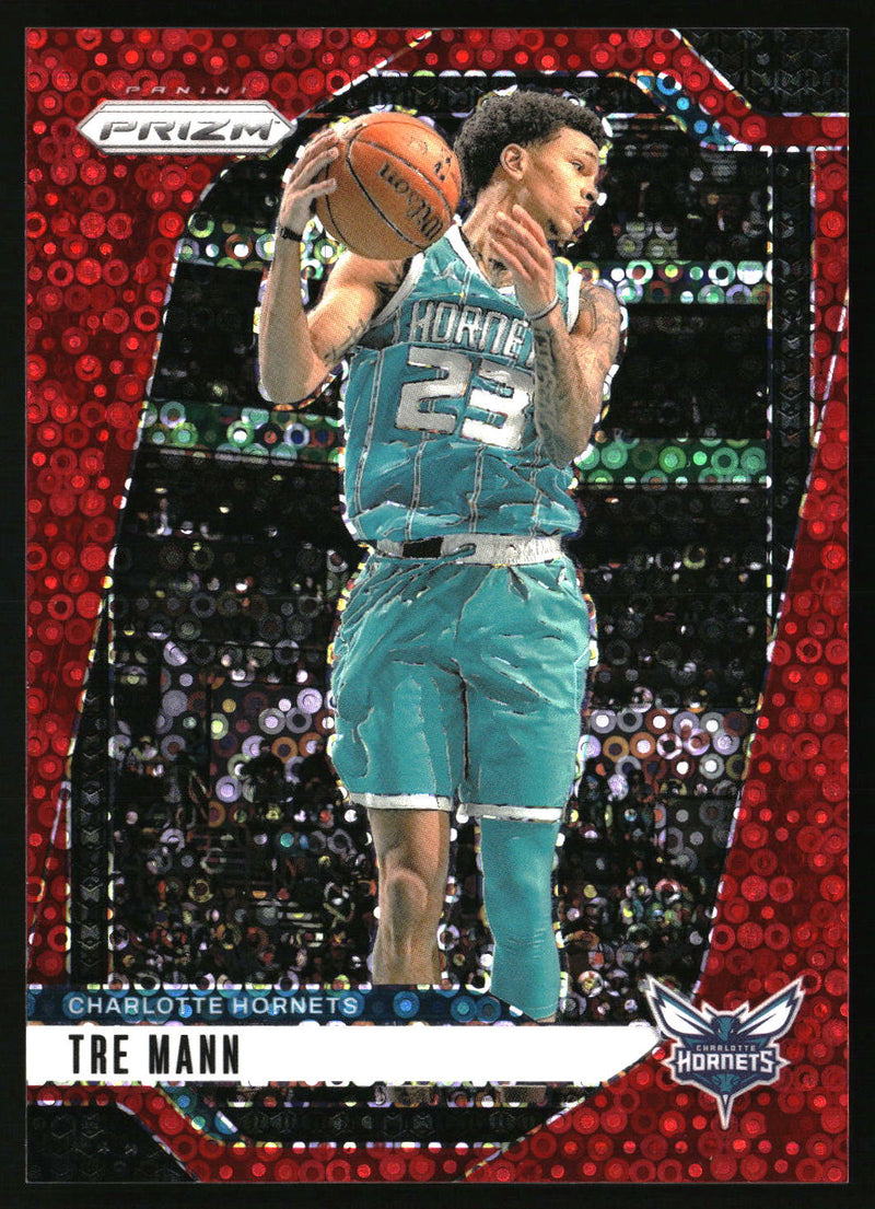 Tre Mann 2024-25 Panini Prizm #179 Prizms Fast Break Red SN