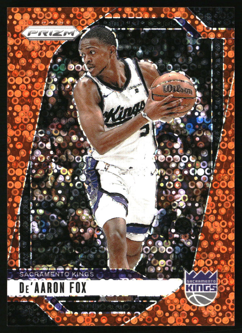 De'Aaron Fox 2024-25 Panini Prizm #58 Prizms Fast Break Orange SN
