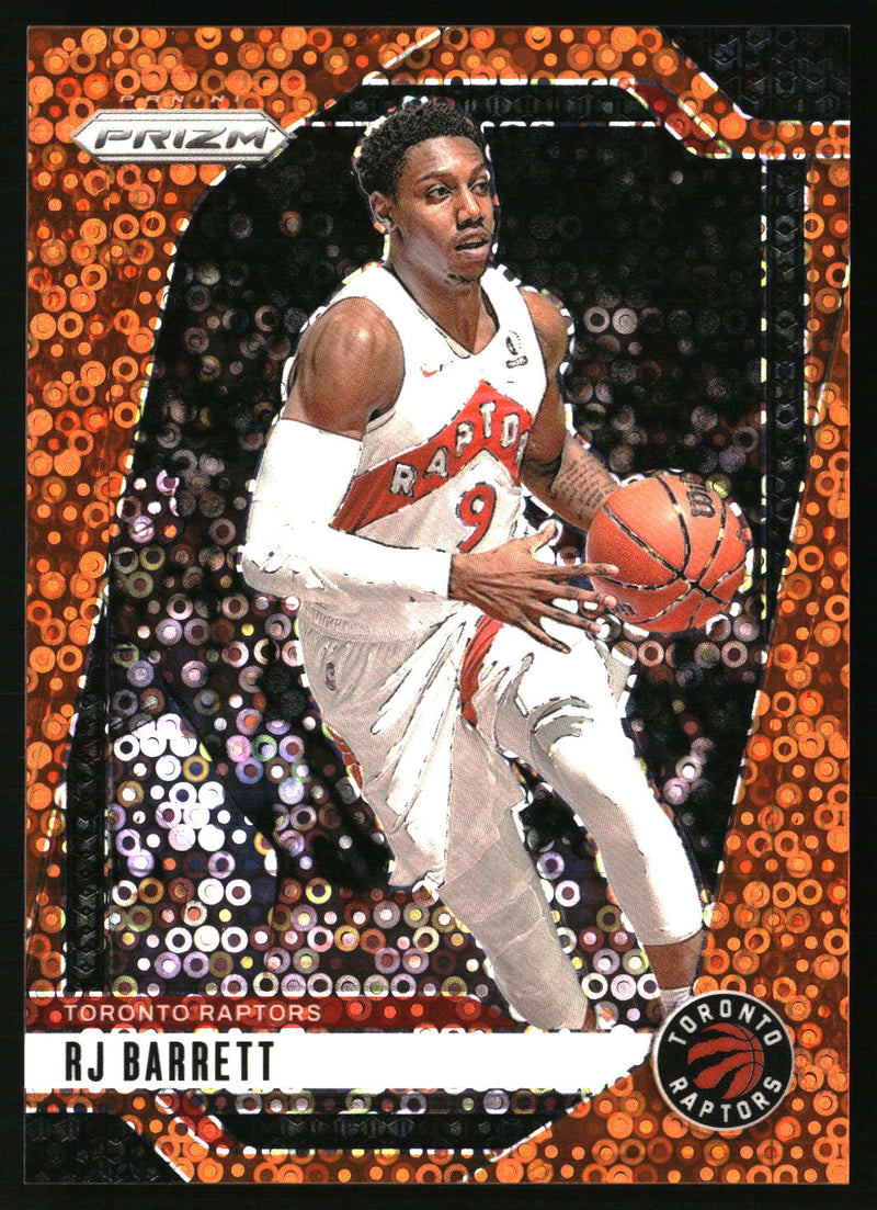 RJ Barrett 2024-25 Panini Prizm #101 Prizms Fast Break Orange SN