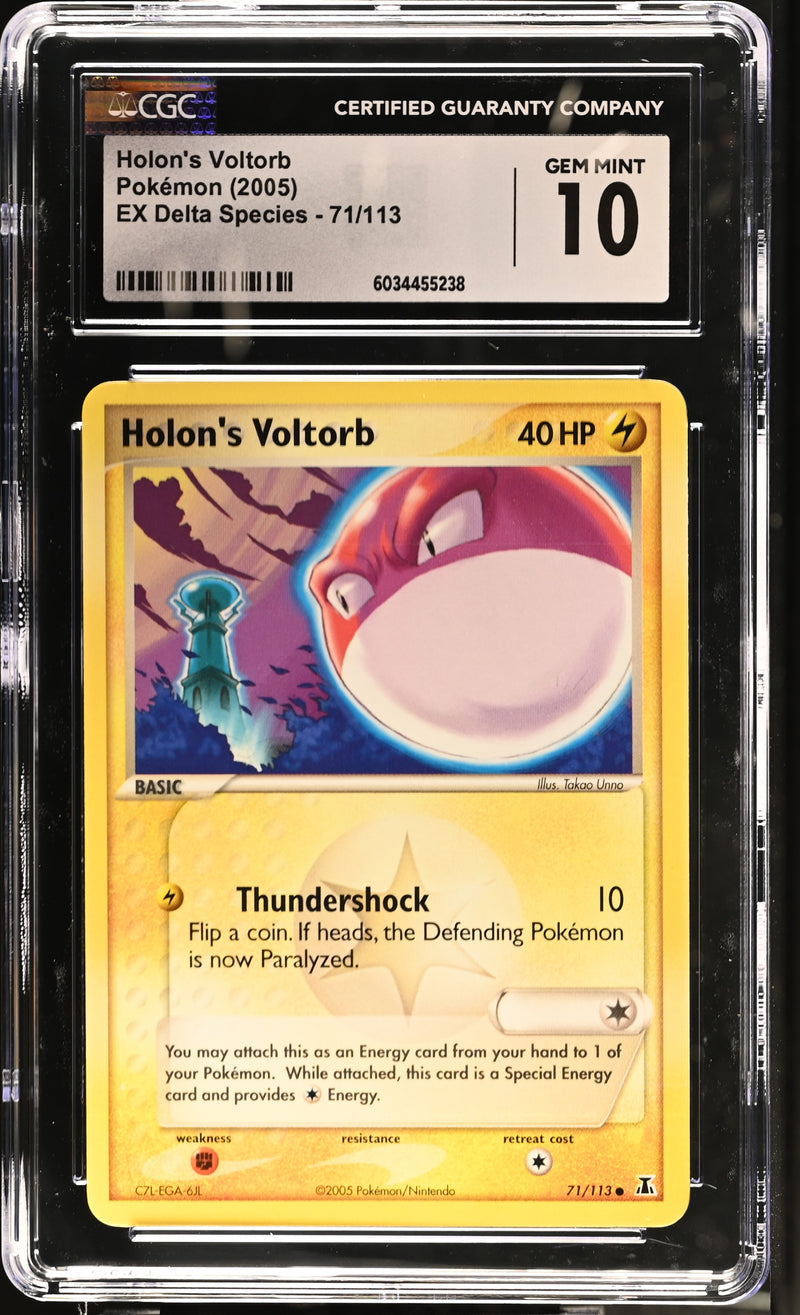 Holon's Voltorb #71/113 2005 EX Delta Species CGC 10