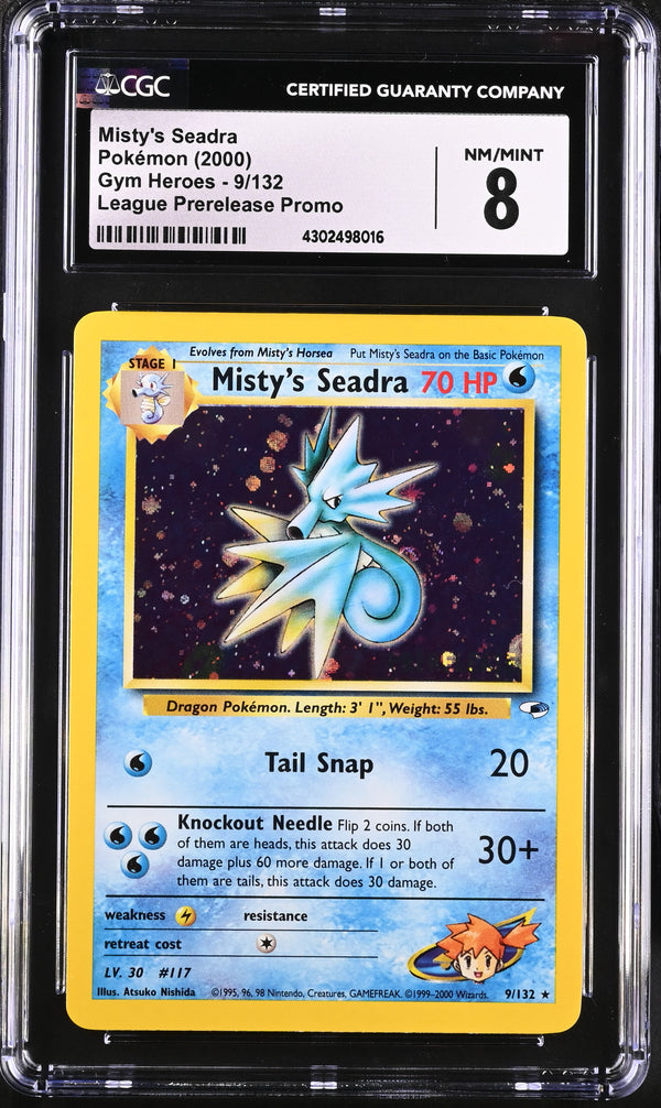 Misty's Seadra #9/132 2000 Gym Heroes CGC 8