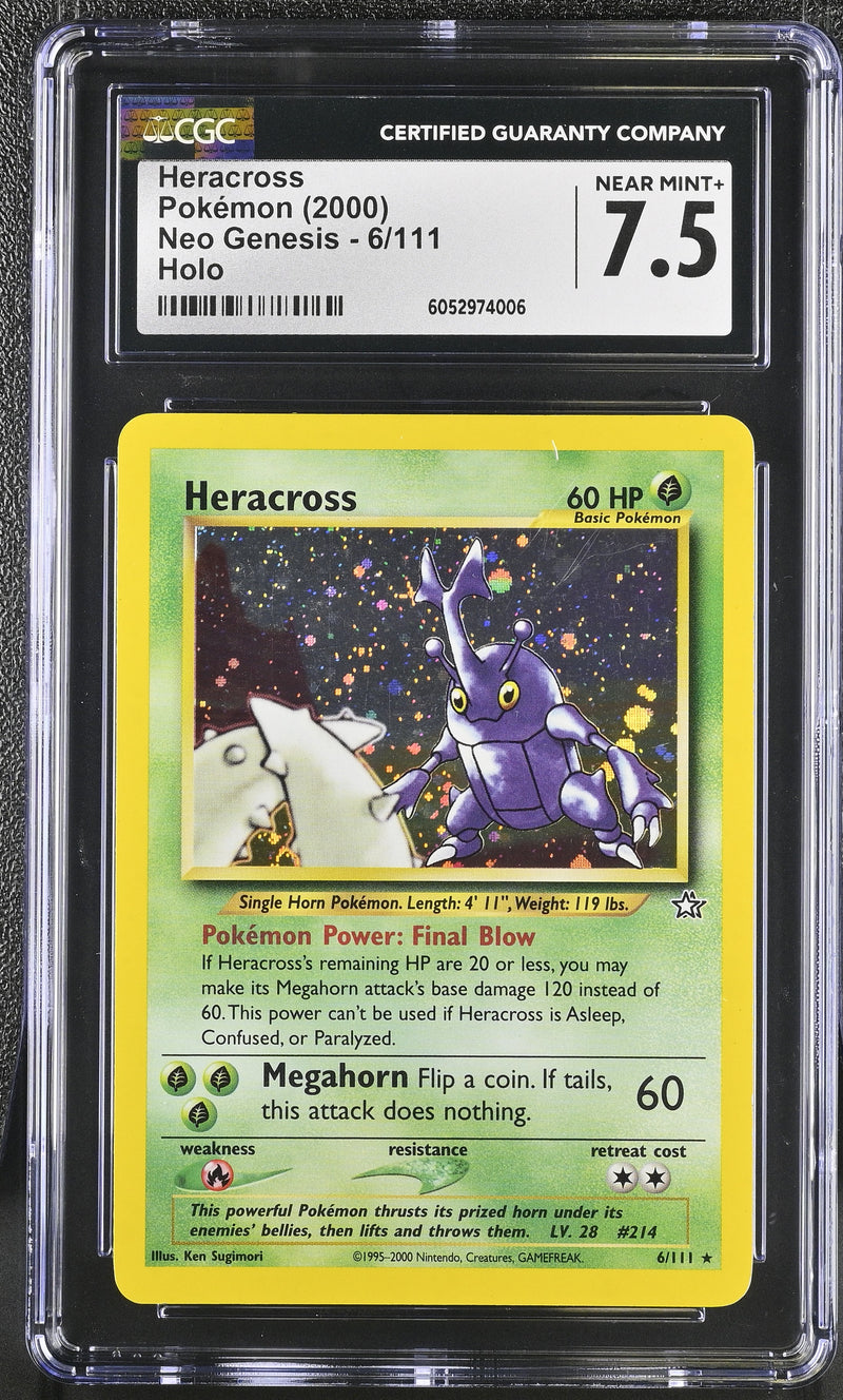 Heracross #6/111 2000 Neo Genesis CGC 7.5