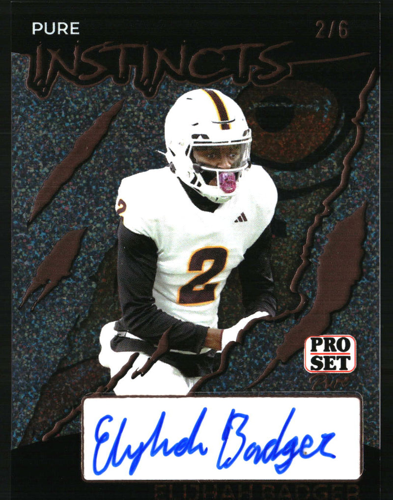 Elijhah Badger 2023 Pro Set Pure - Pure Instincts Autographs #PI-EB1 SN, AU