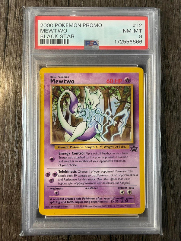 Mewtwo #12 2000 Pokemon Promo Black Star PSA 8 Black Star