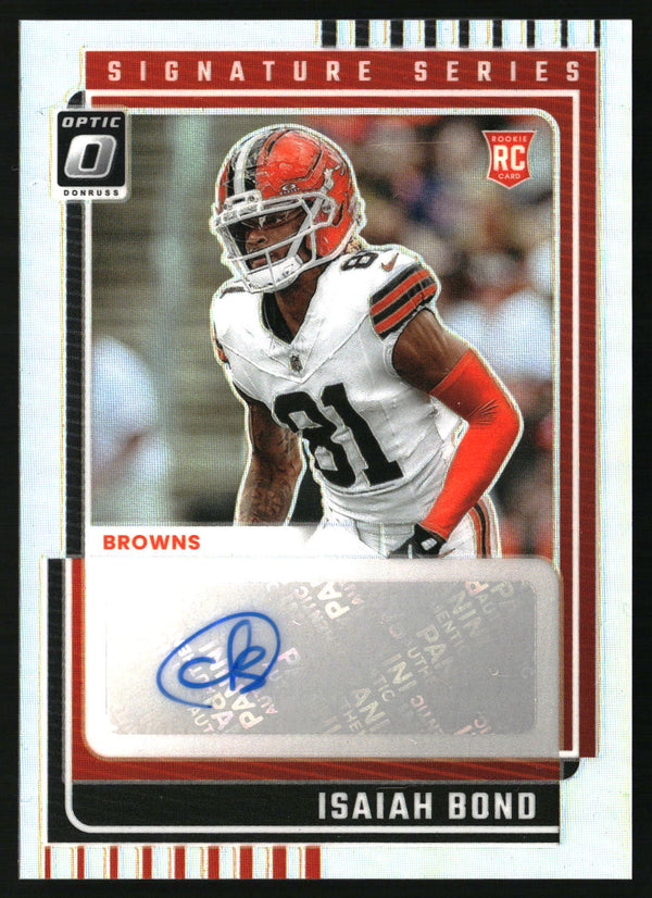 Isaiah Bond 2025 Donruss Optic #SSH-IB Signature Series Holo AU