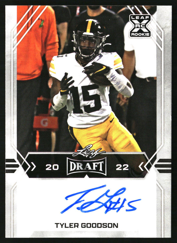 Tyler Goodson 2022 Leaf Draft #BA-TG1 Autographs AU