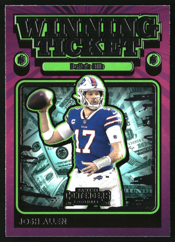 Josh Allen 2021 Panini Contenders #WT-JAL Winning Ticket Emerald