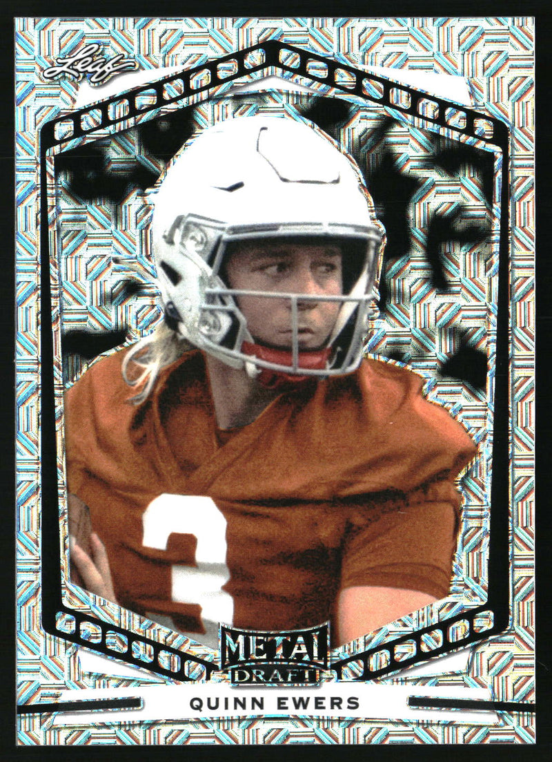 Quinn Ewers 2022 Leaf Draft #P-QE1 Metal Portrait Mojo Silver