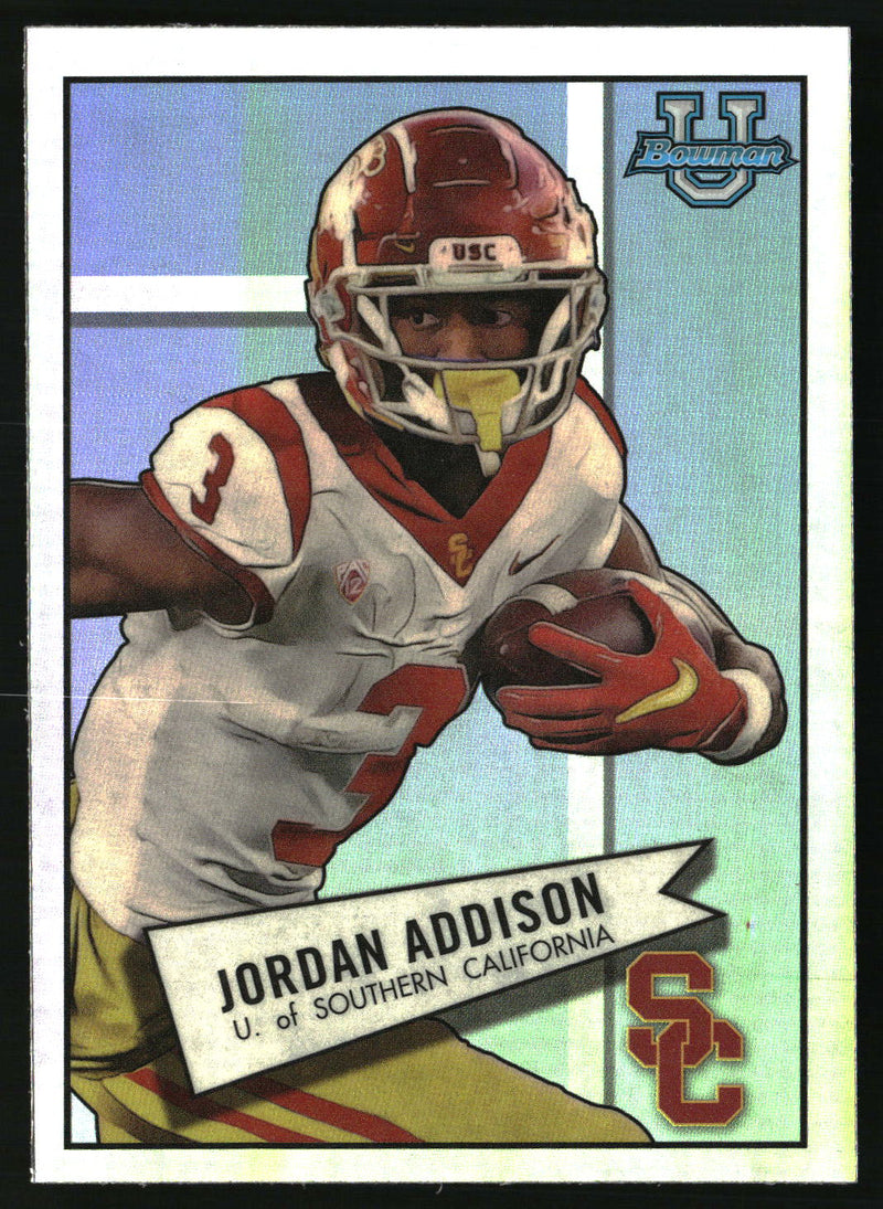 Jordan Addison 2022 Bowman University Chrome #52BF-12 1952 Bowman