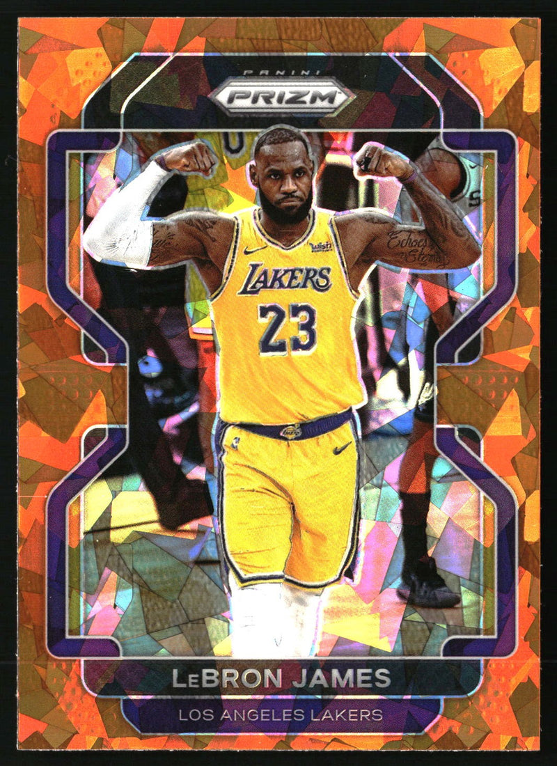 LeBron James 2021-22 Panini Prizm #91 Orange Ice