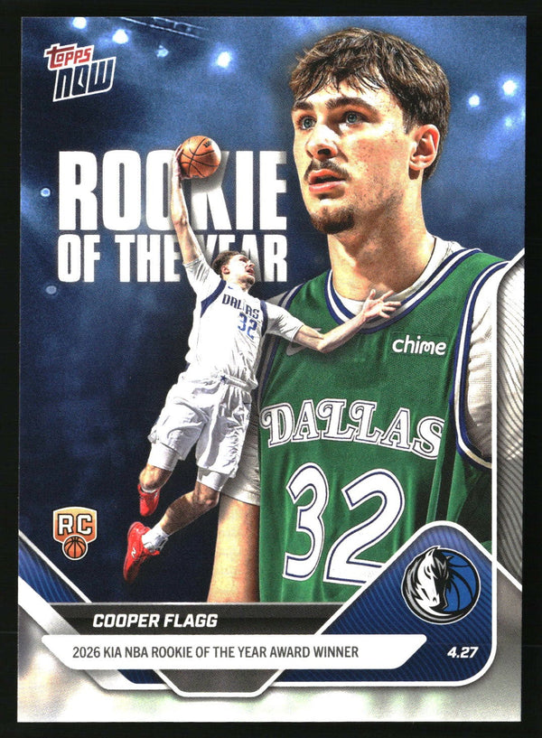 Cooper Flagg 2025-26 Topps Now #ROTY Awards