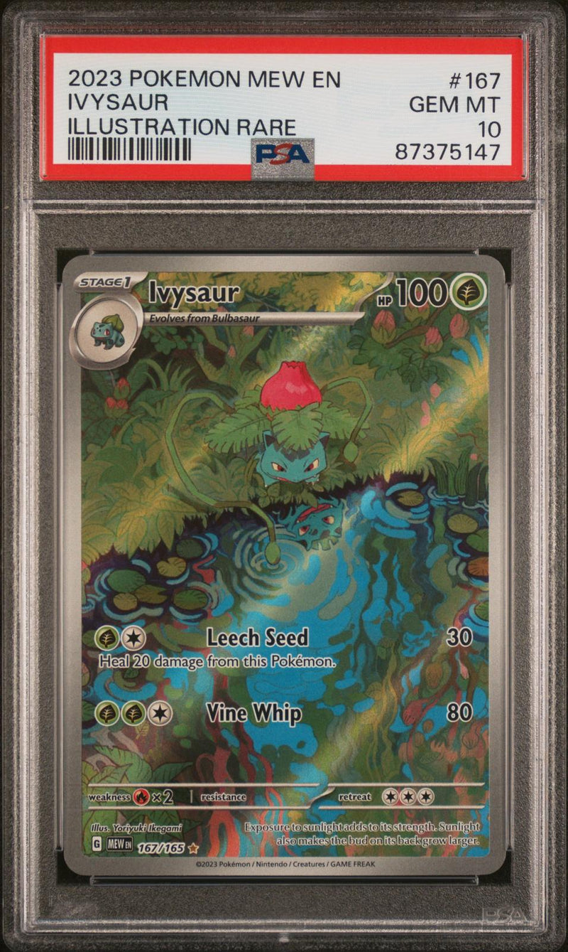 Ivysaur #167 2023 Pokemon Mew En-151 PSA 10 Illustration Rare