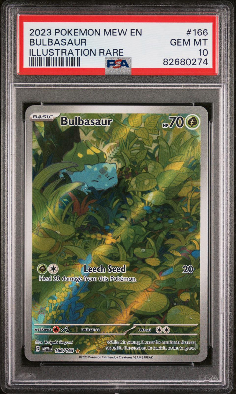 Bulbasaur #166 2023 Pokemon Mew En-151 PSA 10 Illustration Rare