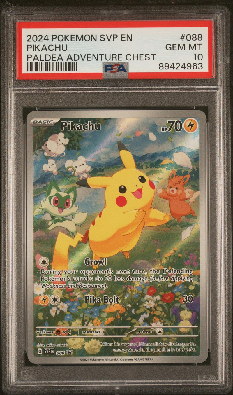 Pikachu #088 2024 Pokemon Svp En-Sv Black Star Promo PSA 10