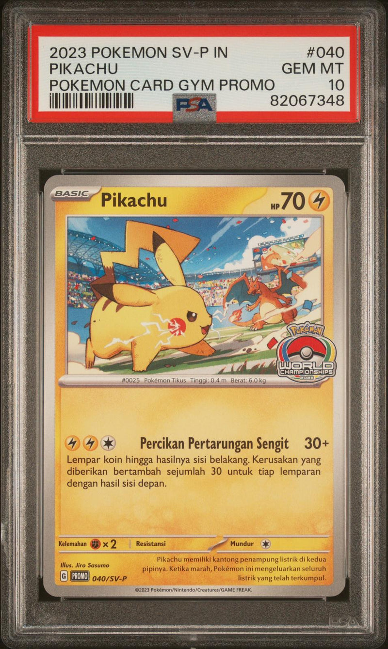 Pikachu #040 2023 Pokemon Indonesian Sv Promo PSA 10 Pokemon Card Gym