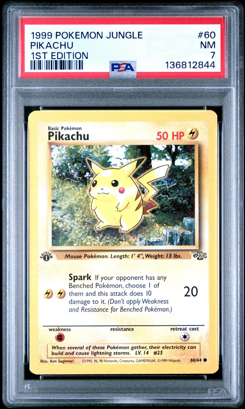 Pikachu #60 1999 Pokemon Jungle PSA 7 1st Edition