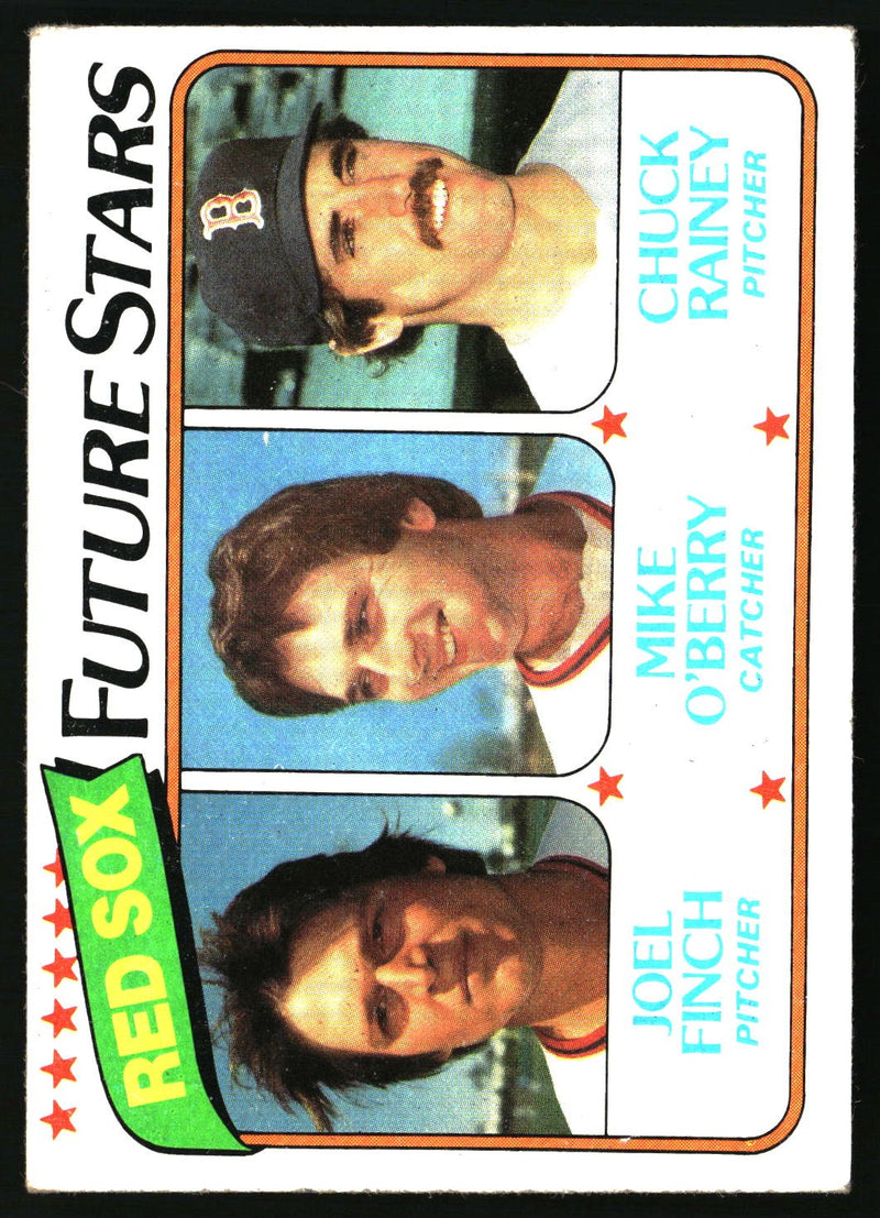 Red Sox Future Stars (Finch/O'Berry/Rainey) 1980 Topps #662 RC