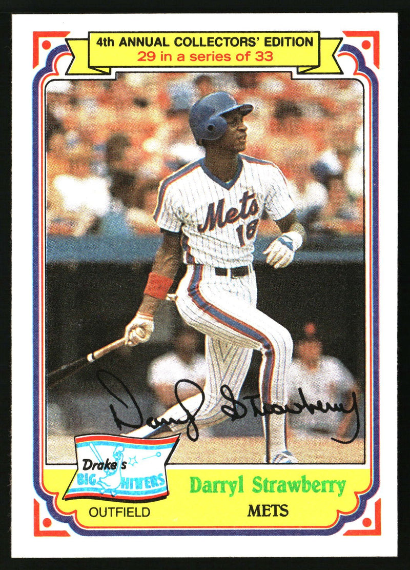 Darryl Strawberry 1984 Topps Drake's Big Hitters #29