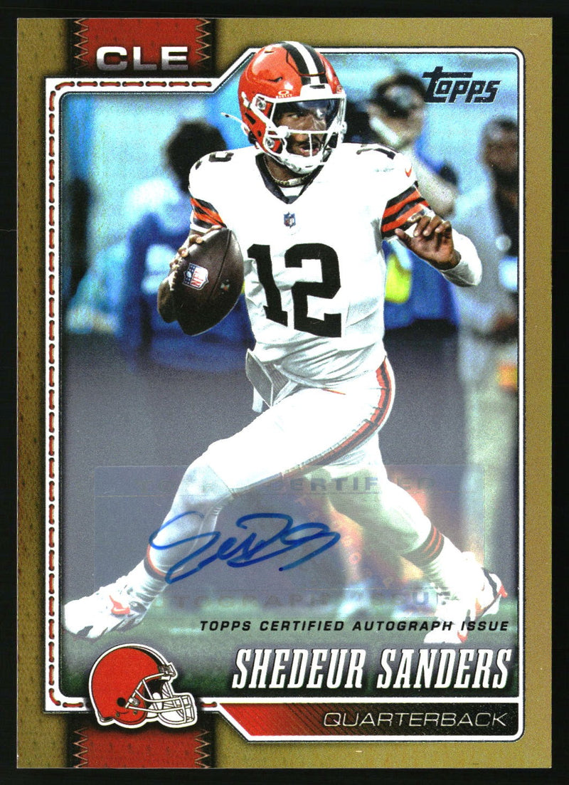 Shedeur Sanders 2026 Topps Flagship #216 Real One Autographs Gold SN, AU