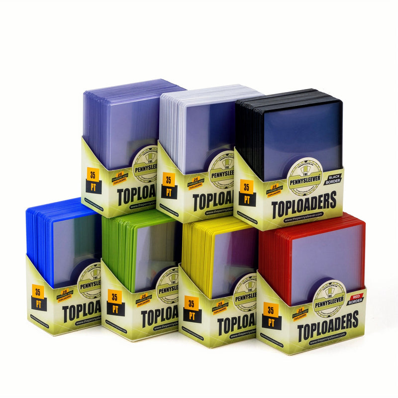 35 pt Colored Border Toploader (25 count) - The PennySleever