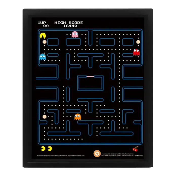 Pac-Man - Maze (8"x10" Lenticular Shadow Box)
