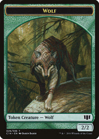 Treefolk // Wolf Double-Sided Token [Commander 2014 Tokens]