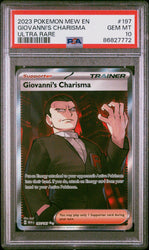 2023 Pokemon Mew En-151 #197 Giovanni'S Charisma Ultra Rare PSA 10