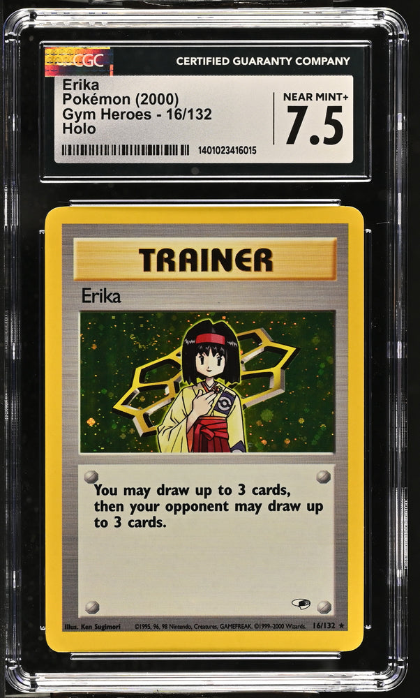 2000 Gym Heroes - Unlimited #16/132 Erika CGC 7.5