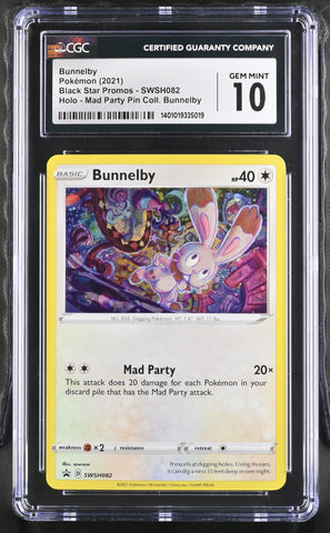 2021 Black Star Promos - Sword & Shield #SWSH082 Bunnelby CGC 10