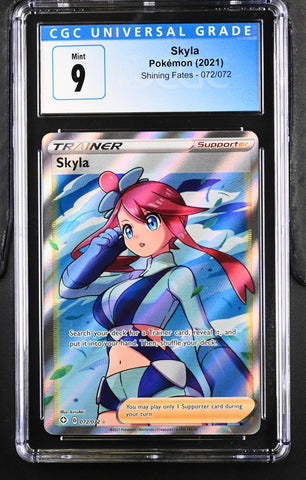 2021 Shining Fates #072/072 Skyla CGC 9