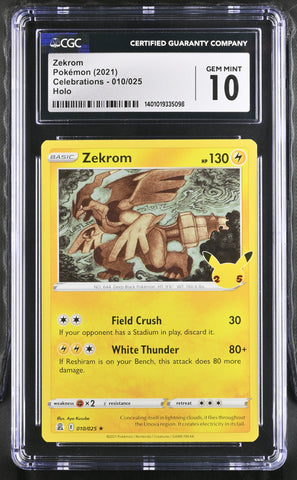 2021 Celebrations #010/025 Zekrom CGC 10