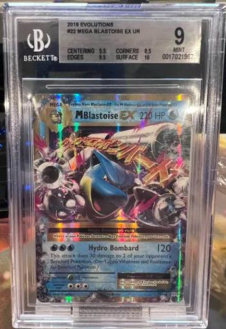 2016 Pokemon Evolutions #22 Mega Blastoise EX UR BGS 9.0