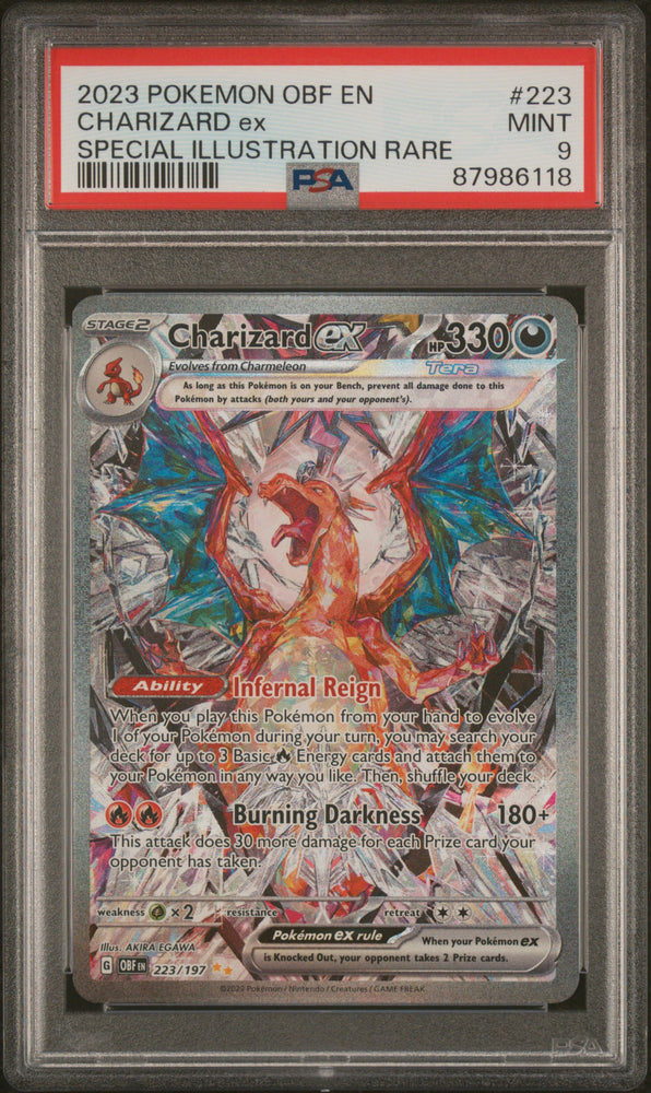 SV03: Obsidian Flames #223/197 Charizard ex PSA 9