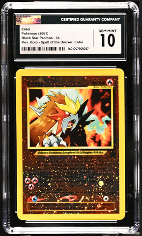 2001 Black Star Promos - WotC #34 Entei CGC 10